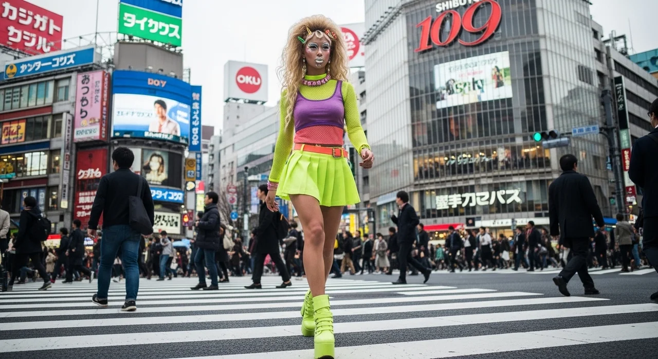도쿄를 뒤흔든 파격적인 갸루 메이크업의 귀환