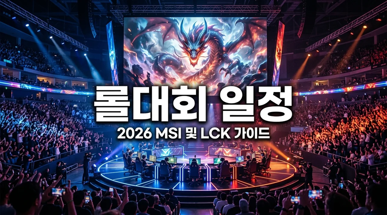 2026 롤대회 일정 총정리: MSI 일정부터 LCK 섬머 예매 꿀팁까지