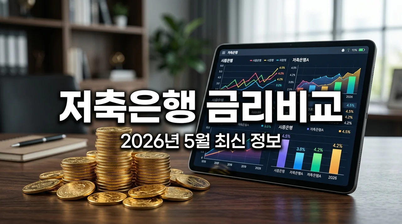 저축은행금리비교, 이자 2배 받는 법! 2026년 5월 최신 금리 순위