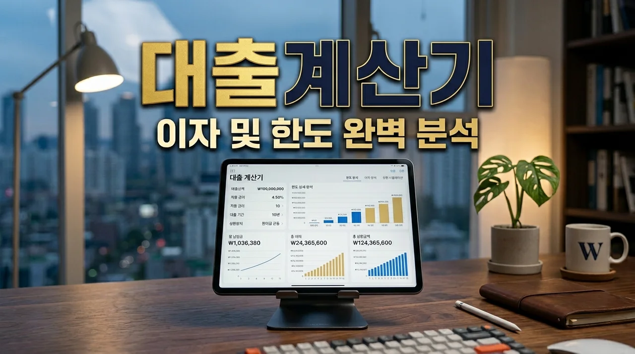 대출계산기 활용 가이드: 이자와 DSR 한도 1분 만에 확인하기