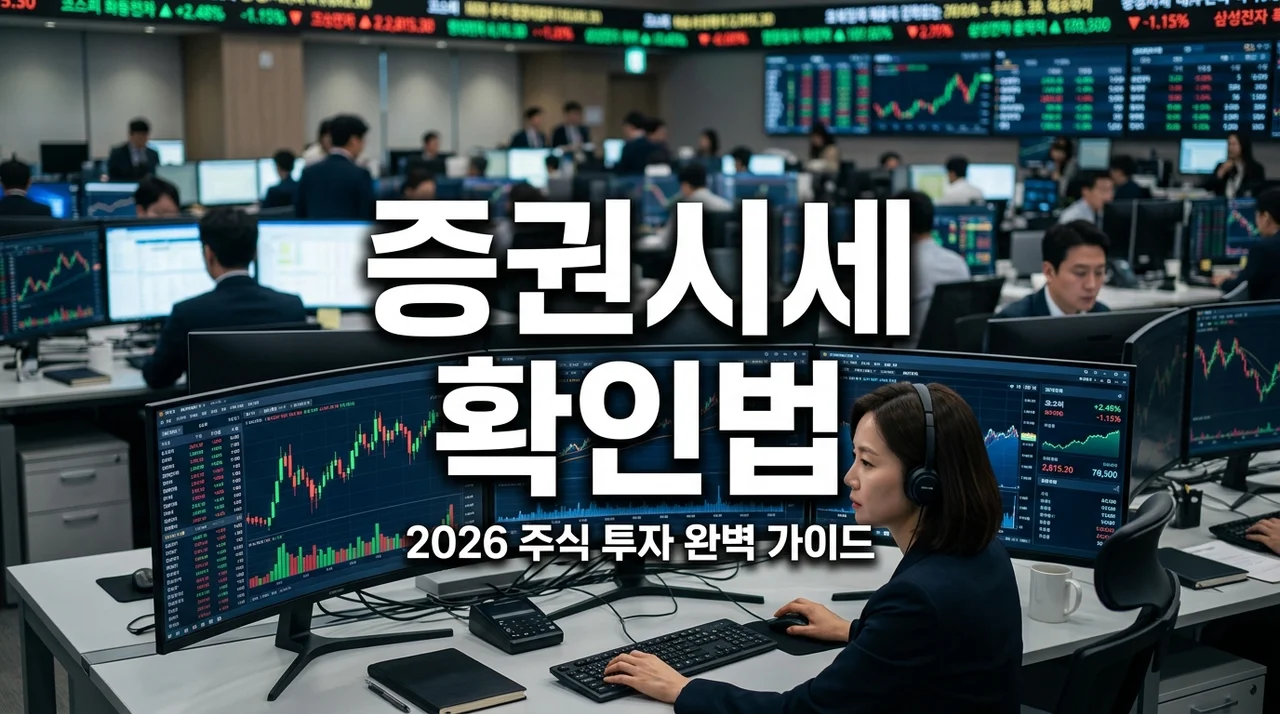 증권시세 실시간 확인법 및 2026년 주식 시장 필승 투자 전략