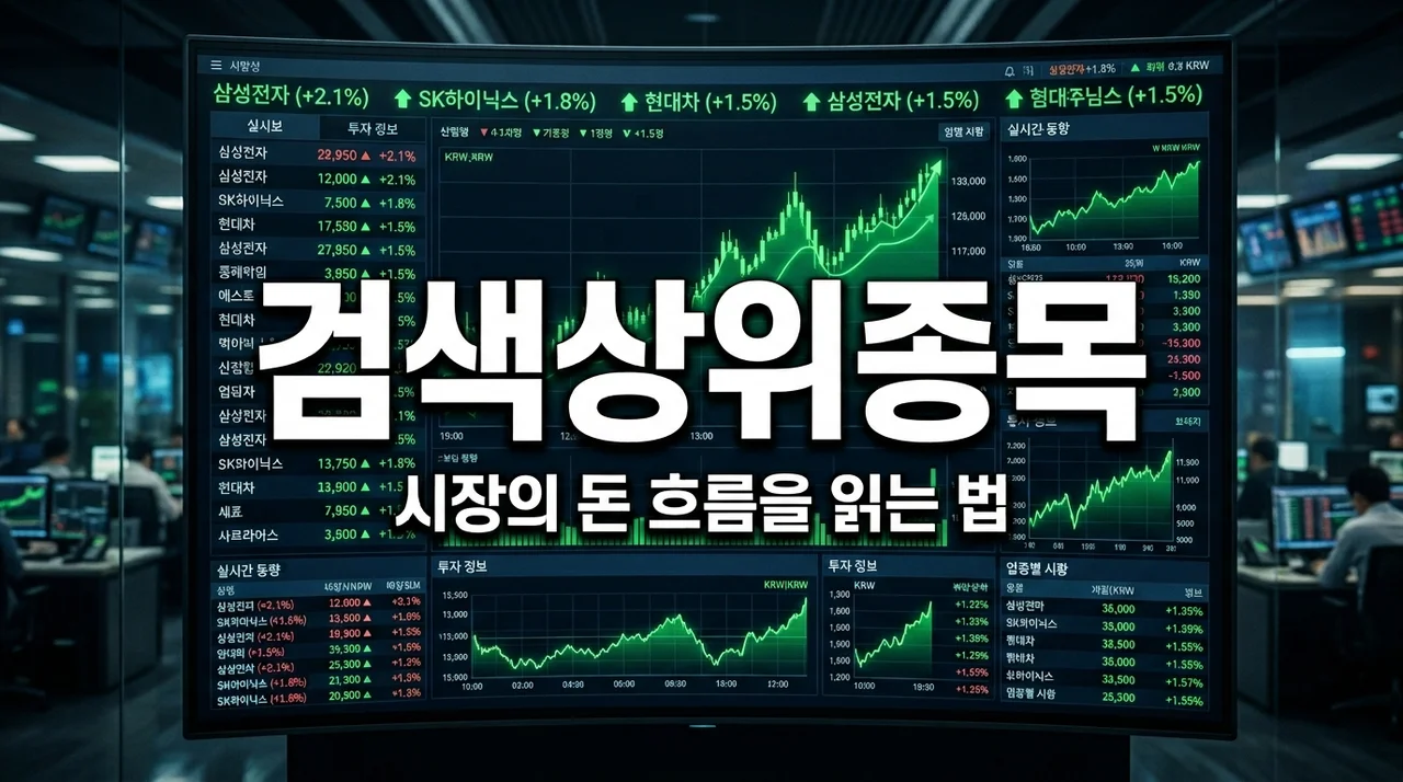 검색상위종목 분석, 주가보다 빠른 돈의 흐름 포착하는 3가지 방법
