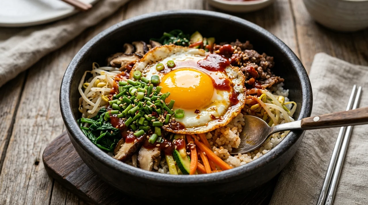 마늘쫑비빔밥 레시피, 아삭한 식감 살리는 황금 양념장 비법