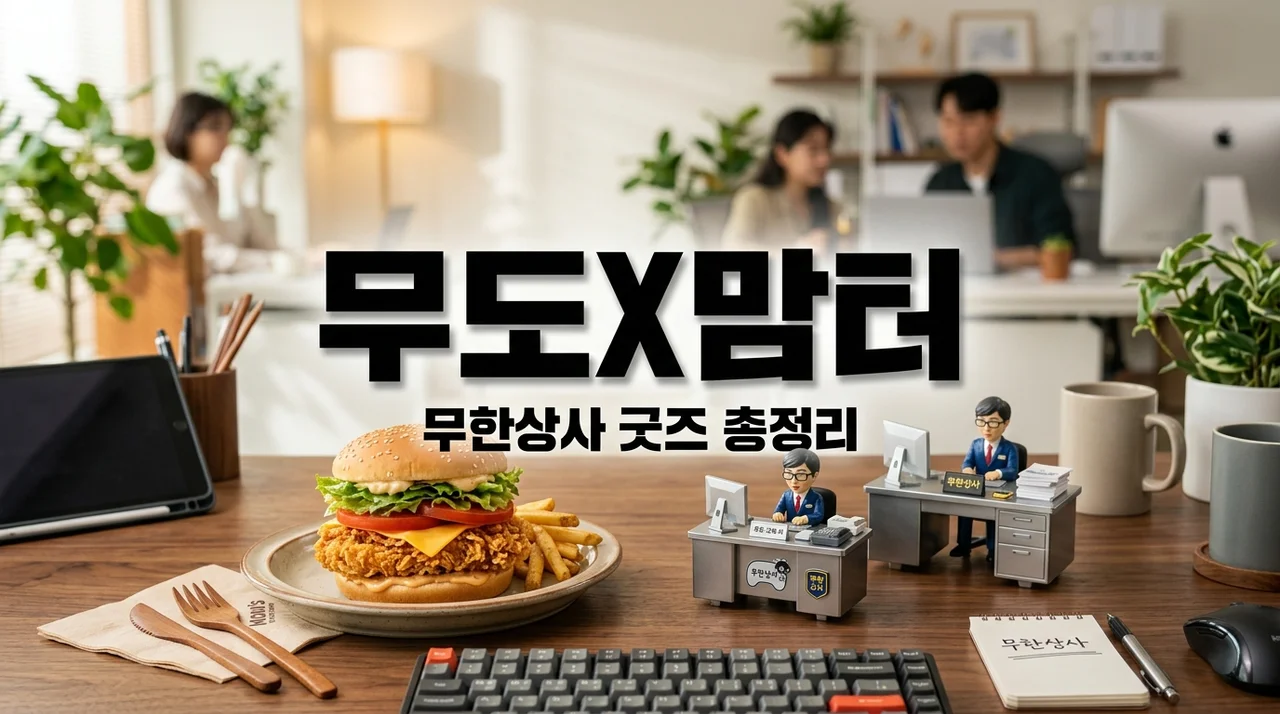 맘스터치 무한도전 콜라보 메뉴 가격 굿즈 키캡 재고 실물 후기