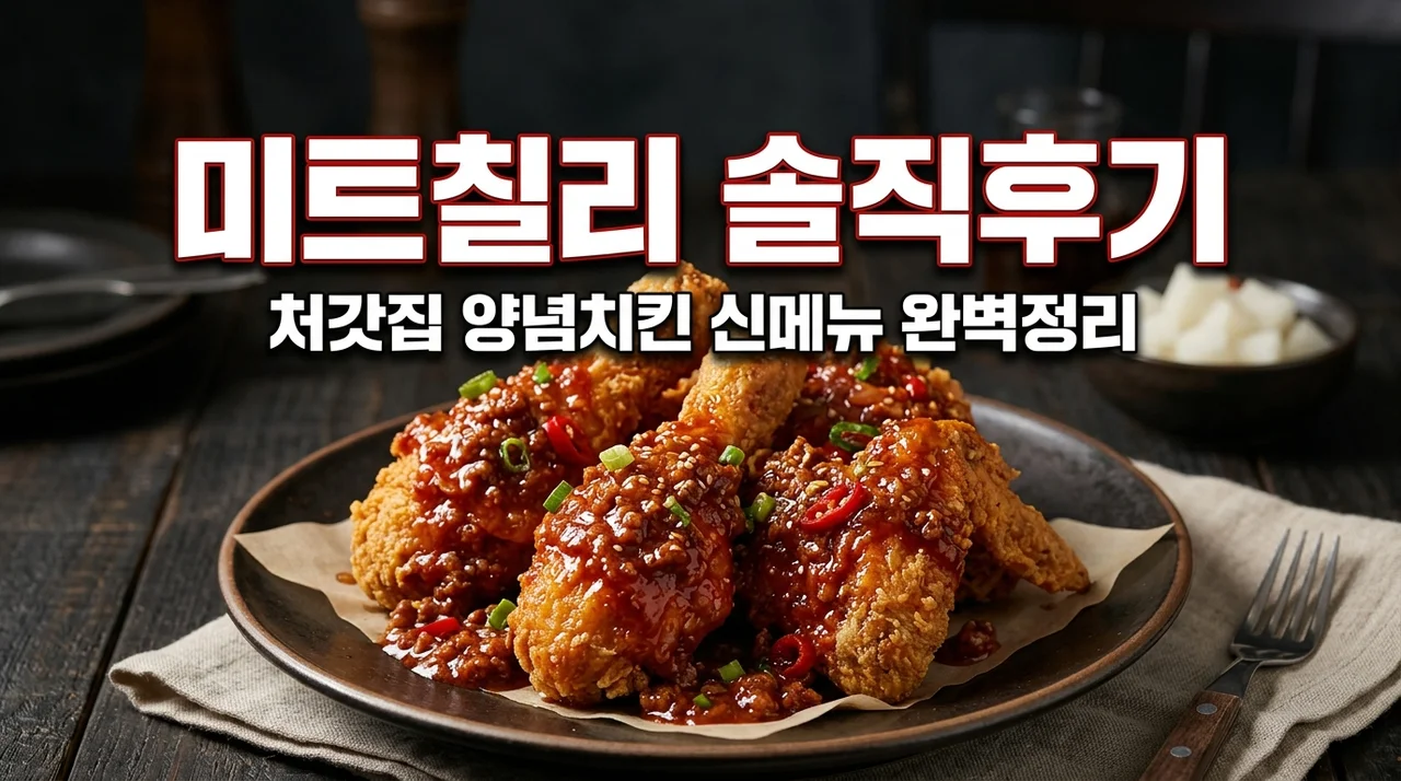 처갓집 미트칠리 양념치킨 가격 맛 후기 | 슈프림 대신 시킬까?