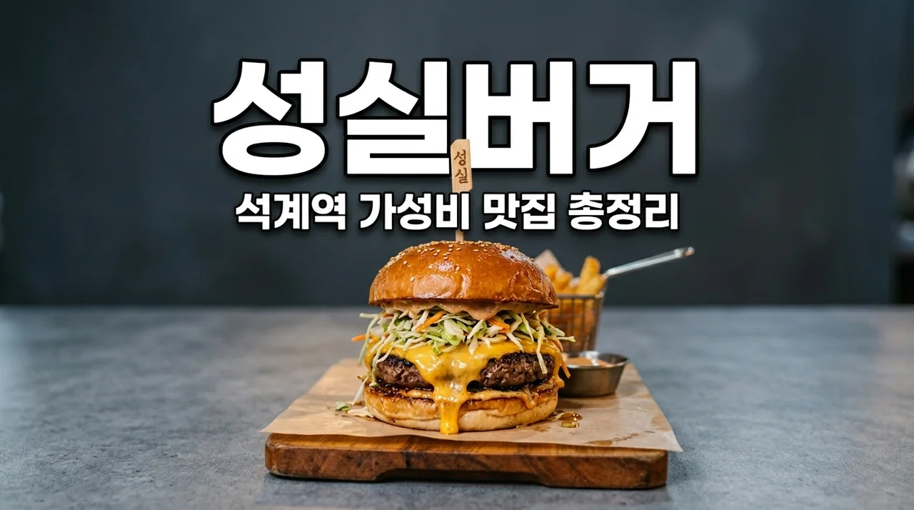 석계역 성실버거 위치 메뉴 가격 총정리: 마시써머거바의 맛있는 변신