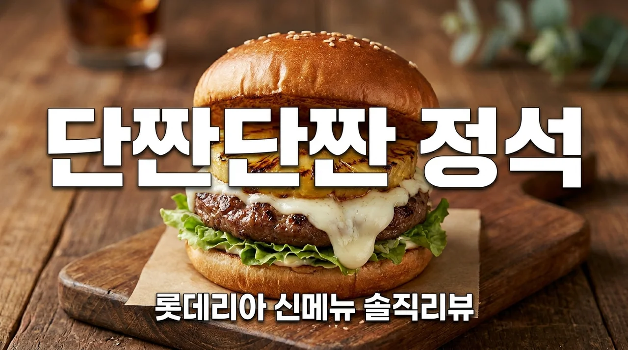하와이안 모짜렐라버거 롯데리아 신메뉴 솔직 후기 가격 칼로리 정리